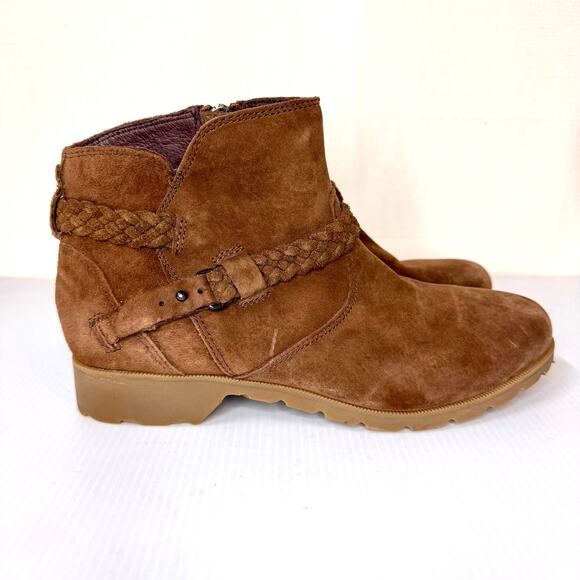 TEVA Delavina Suede Boots Size 7.5‎ Bootie Hippie Boho Festival Fall Slouchy - Picture 3 of 11